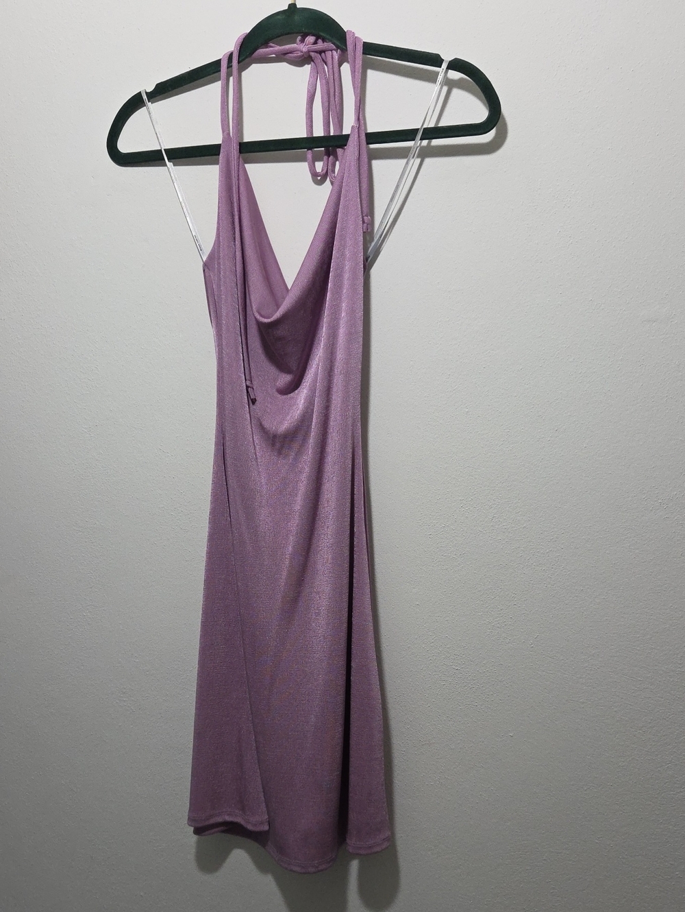 Rolla Coster Shimmery Lilac Halter Mini Dress